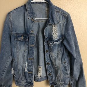 Ripped/distressed jean jacket